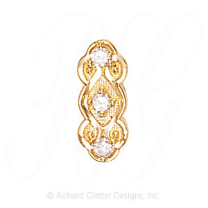 GS436 D - 14 Karat Gold Diamond Slide 